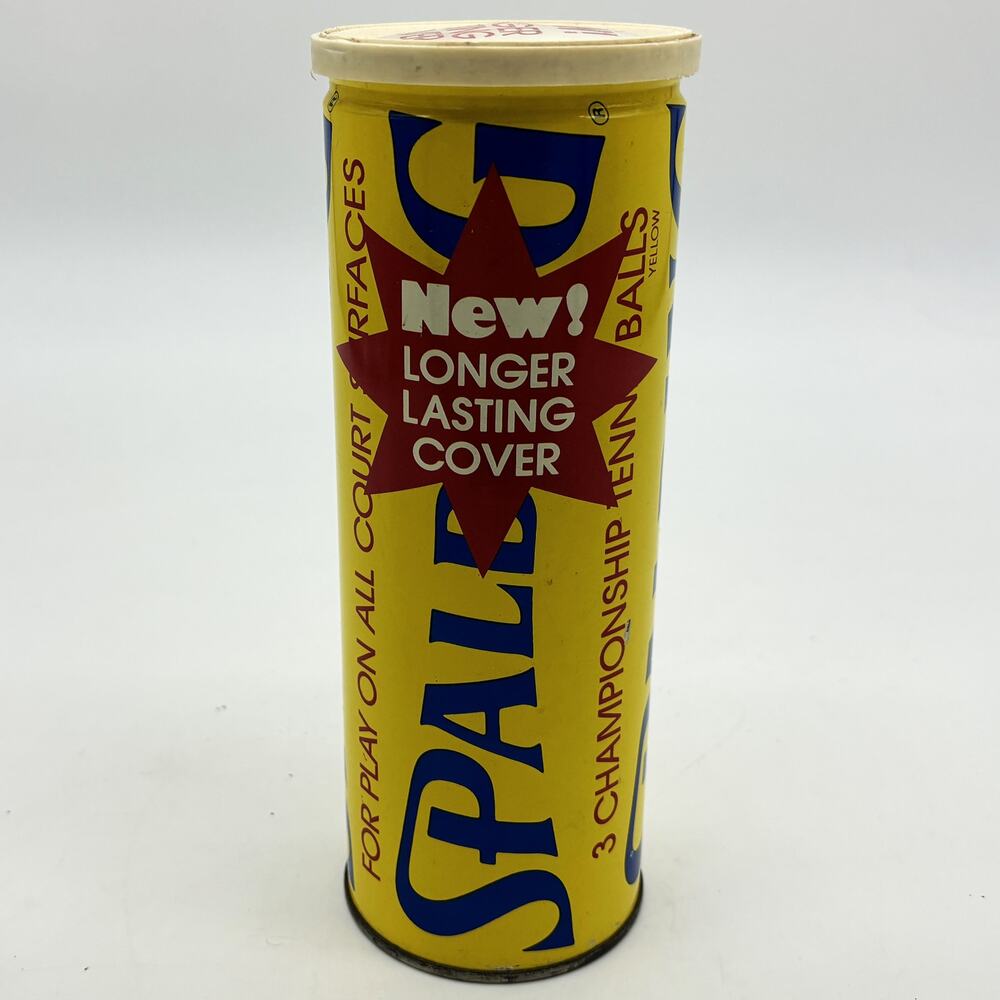 Vtg Spalding Tennis Balls Un-Opened Can RARE Longer Lasting Cover Sporting Goods